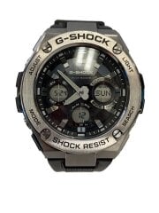 画像：ソーラー腕時計・G-SHOCK/デジアナ/ラバー/SLV/BLK/SS