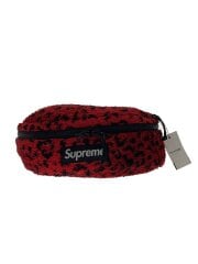 画像：Leopard Fleece Waist Bag/ウエストバッグ/--/RED/レオパード//
