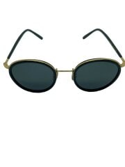 画像：サングラス/オーバル/メタル/GLD/BLK/メンズ/EVANS01