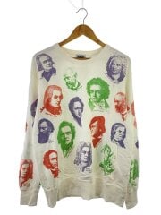 画像：スウェット/XL/コットン/WHT/総柄/24W-CHARISMA/クラシック音楽家/