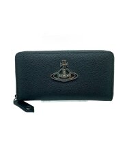 画像：長財布/レザー/BLK/無地/レディース