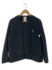 画像：フリースノーカラージャケットカーディガン/40/ポリエステル/BLK/無地/JD-8939