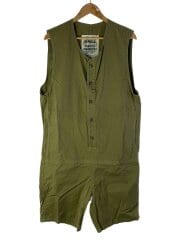 画像：オールインワン/つなぎ/L/コットン/KHK/無地