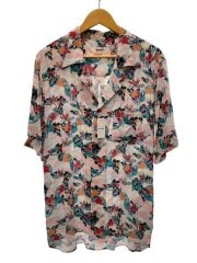 画像：アロハシャツ/M/レーヨン/PNK/総柄/SN-B07-020/Short sleeve ALAHA shirt