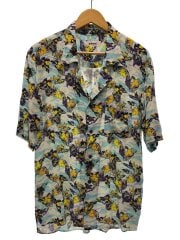 画像：アロハシャツ/M/レーヨン/BLU/総柄/SN-B07-020/Short sleeve ALOHA shirt