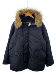 画像：N3-B/フライトジャケット/L/ナイロン/BLK/無地/20024-01