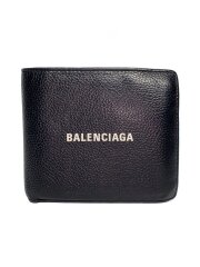 画像：2つ折り財布/羊革/BLK/無地/メンズ/594315・1090・R・555583