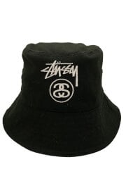 画像：バケットハット/S/ポリエステル/BLK/無地/メンズ/1321175