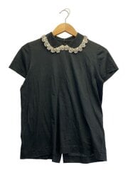 画像：15SS/フリルビジューカラーブラウス/AD2014/M/コットン/BLK/TO-T230//