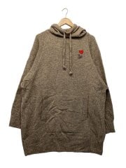 画像：ニット・セーター(厚手)/46/ウール/BRW/VW-LK-71485/ハート&オーブ刺繍フーディニット//