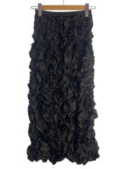 画像：24SS/シャーリングタイトスカート/ポリエステル/BLK/1624-199-3858