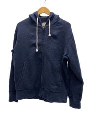 画像：ジップパーカー/L/コットン/NVY/無地/JM7293