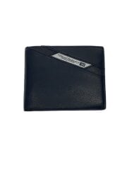 画像：2つ折り財布/レザー/BLK/メンズ//