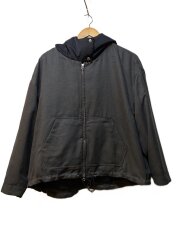 画像：25AW/ツイルフーデットブルゾン/S/ポリエステル/GRY/MN252B28