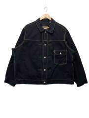 画像：JS別注/TYPE1 TRUCKER Black Dyed/デニムトラッカー ブラックカスタム/XXL/コットン