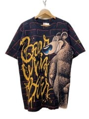 画像：90s/C1993/Bear Whiz Beer/All Over Print/Tシャツ/XL/コットン/BLK