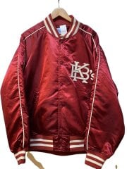 画像：SATIN VARSITY JACKET/スタジャン/L/ナイロン/BRD