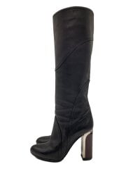 画像：OLD/VINTAGE/MADE IN ITALY/チャンキーヒール/ロングブーツ/36.5/BLK//