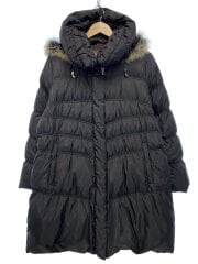 画像：ロングダウンジャケット/L/ポリエステル/BLK