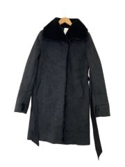 画像：ムートンコート/--/--/BLK/無地