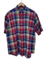 画像：×BEAMS/半袖シャツ/M/コットン/RED/チェック