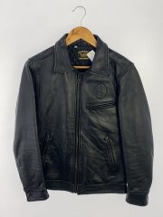 画像：レザージャケット・ブルゾン/LL/レザー/BLK