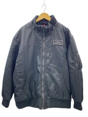 画像：ブルゾン/4Ｌ/ナイロン/BLK/無地/TA1468-8001