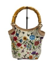 画像：ミニ・ハンドバッグ_バンブー/キャンバス/BRW/花柄