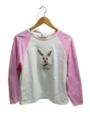 画像：×Patrick Moya/ウサギ/ラグラン長袖Tシャツ/13/コットン/PNK/35BM13TEE4