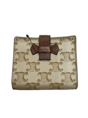 画像：トリオンフ スモールフラップ ウォレット/2つ折り財布/PVC/IVO/総柄/レディース