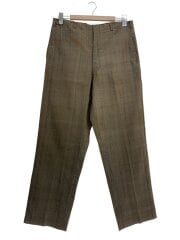 画像：50s-60s/ネップ/絣/棒TALON/スラックスパンツ/ブラウン