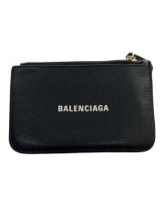 画像：コイン・カードホルダー/フラグメントケース/レザー/BLK/無地/メンズ/637130