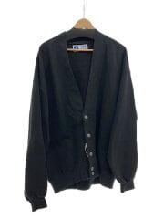画像：90S/USA製/スウェット カーディガン/XXL/コットン/BLK/袖付近変色・背面小穴有