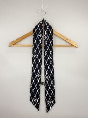 画像：23SS/CC スリム バンドゥ/ココマーク/スカーフ/シルク/BLK/総柄/レディース//