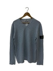 画像：Vネック/ニット・セーター(薄手)/XL/コットン/BLU/無地/661553280