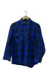 画像：90s/Plaid Heavy Flannel Shirt Blue×Black/L/コットン/BLU/チェック