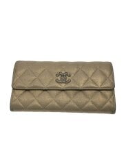 画像：長財布/レザー/GLD/レディース