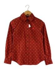 画像：長袖シャツ/1/コットン/RED/総柄//