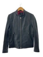 画像：シングルライダースジャケット/M/羊革/BLK/M0884LJM201