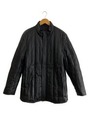 画像：レザージャケット・ブルゾン/L/羊革/BLK/無地