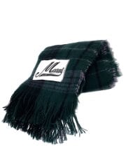 画像：マフラー/ウール/グリーン/チェック/レディース/SCMC0081A0/ロゴラベル