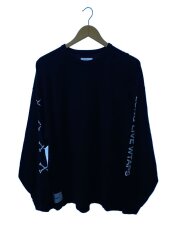 画像：長袖Tシャツ/2/コットン/ブラック/222ATDT-CSM12/サイドロゴ