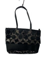 画像：トートバッグ_シグネチャー_総柄/キャンバス/BLK/総柄