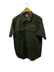 画像：COKE STRIPE WORK SHIRT/M/コットン/グリーン/