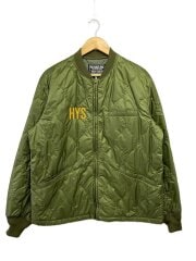 画像：キルティングジャケット/XL/ポリエステル/KHK/無地/02223AB05