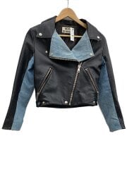 画像：RITA DENIM PSS13/ダブルライダースジャケット/32/山羊革/BLK