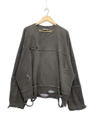 画像：PIGMENT SPLASHED CREW SWEAT/AD2020/スウェット/--/コットン/GRY/プリント//