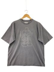 画像：ミッキーマウス/Tシャツ/M/コットン/GRY/JT252C03//