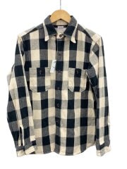 画像：FLANNEL SHIRTS/バッファローチェック/フランネルシャツ/ネルシャツ/L/コットン/BLK/3104