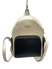 画像：リュック/レザー/WHT/無地